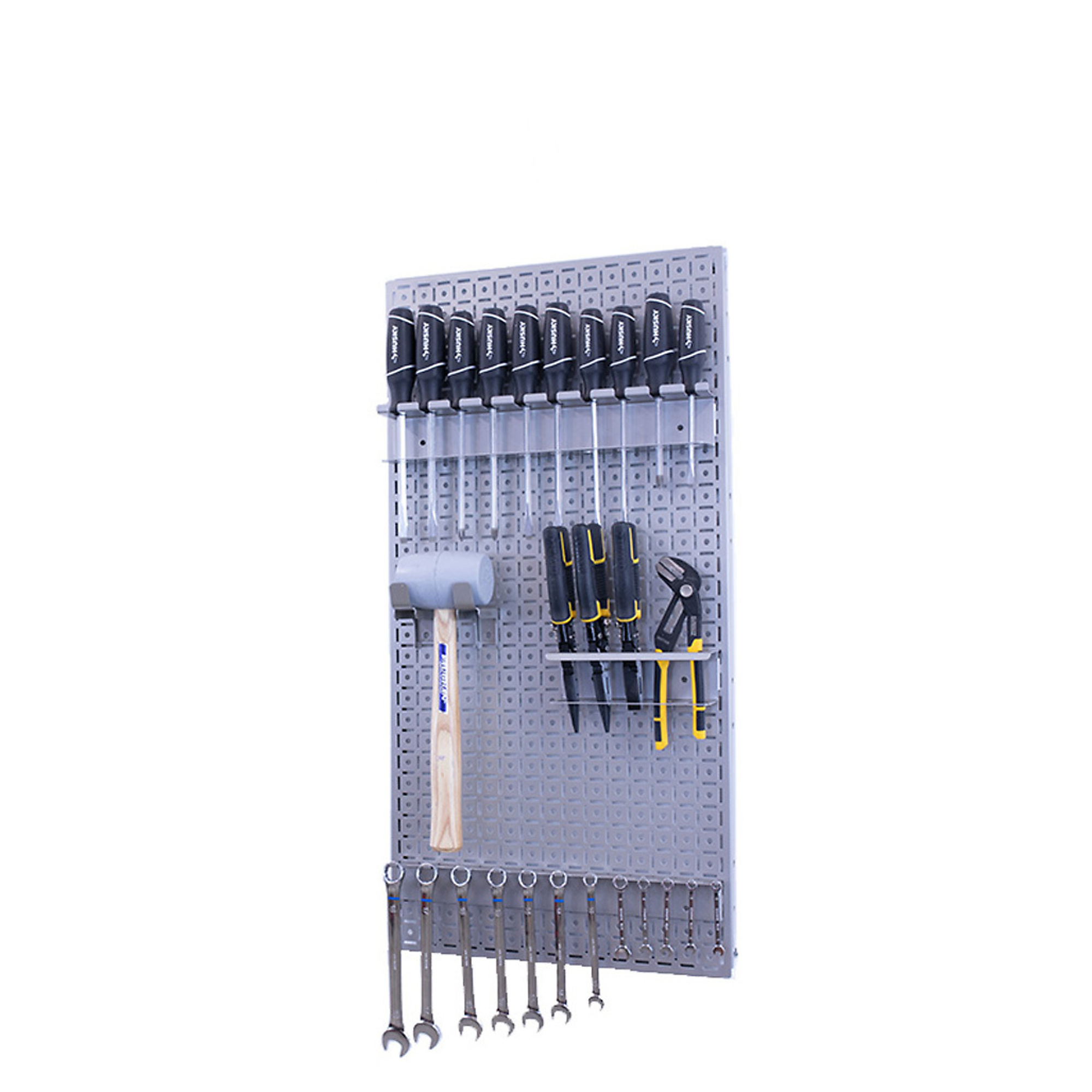 OmniWall, OmniWall metal pegboard storage kit for storage, Length 16 in, Width 32 in, Model# CGS-KIT-1PL